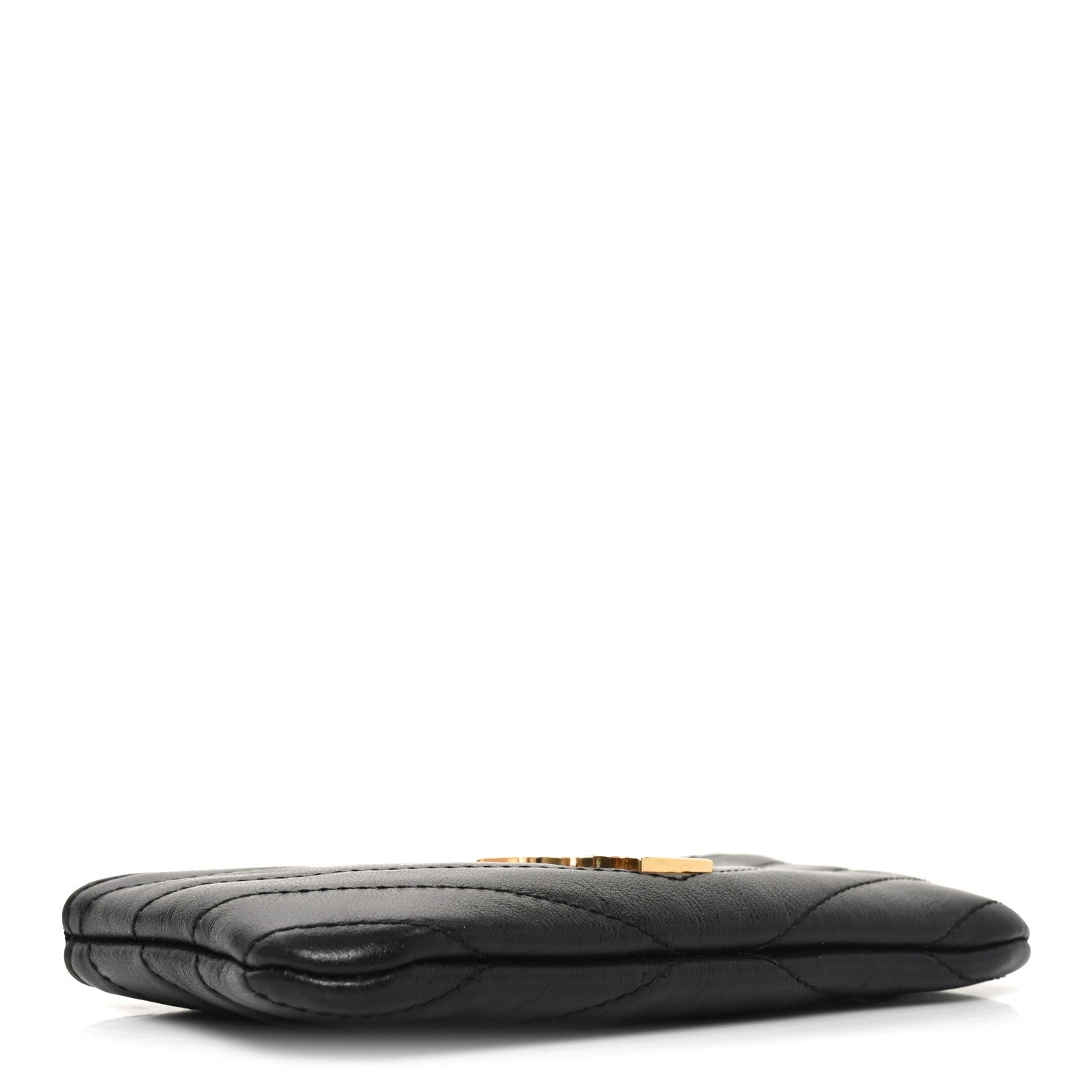 Saint Laurent Calfskin Matelasse Monogram Key Pouch Black 4 of 8