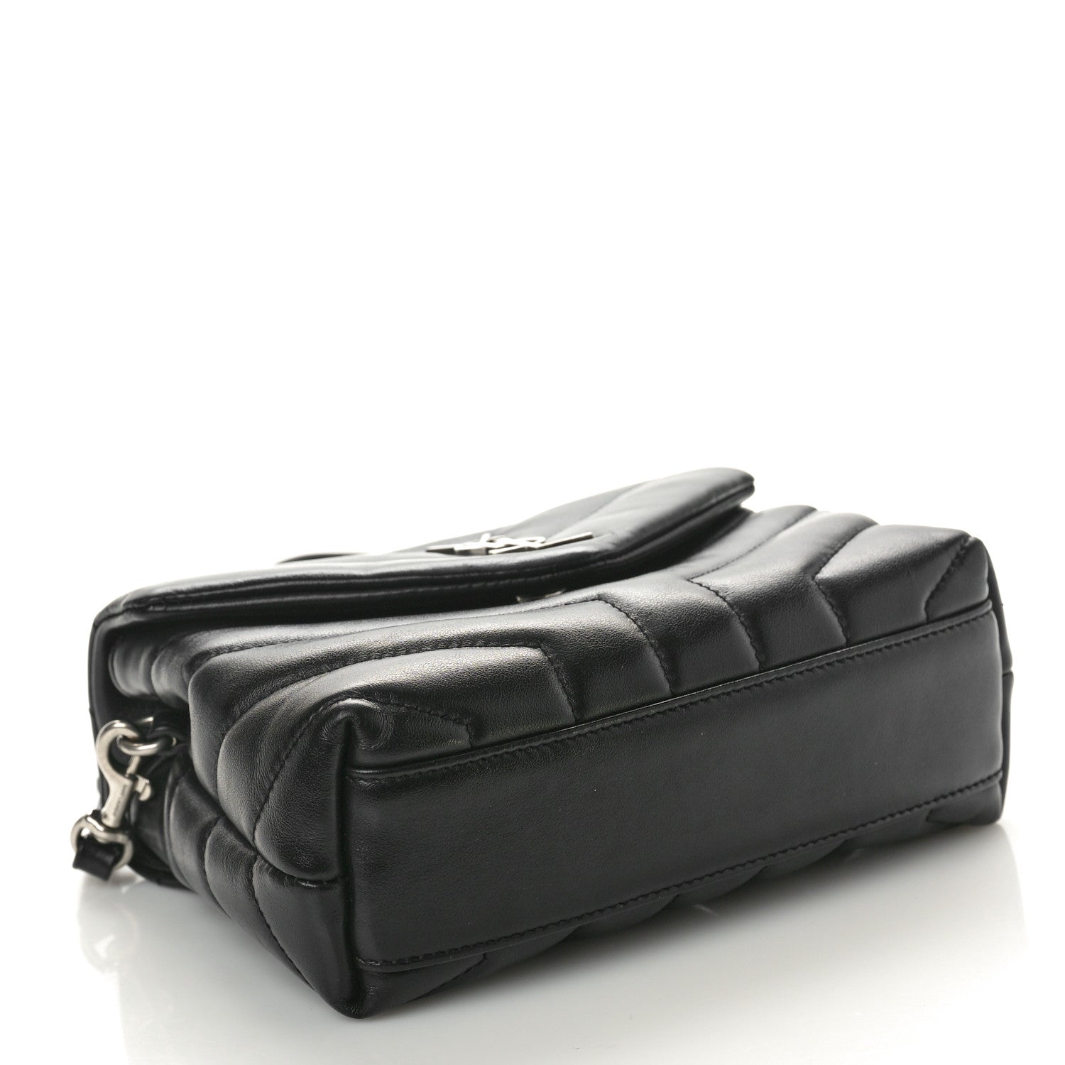 Saint Laurent Calfskin Y Quilted Monogram Toy Loulou Crossbody Bag Black 4 of 13