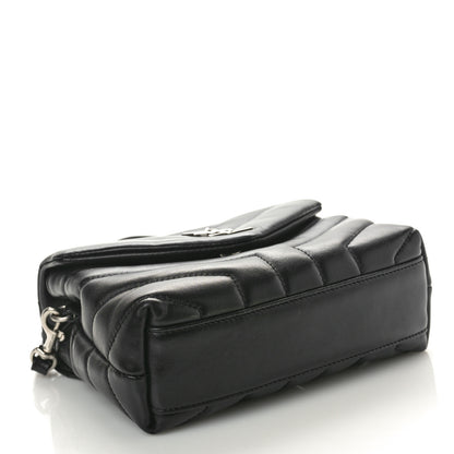 Saint Laurent Calfskin Y Quilted Monogram Toy Loulou Crossbody Bag Black 4 of 13