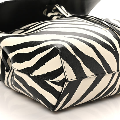Mansur Gavriel Saffiano Zebra Print Mini Lady Bag Black White 8 of 9