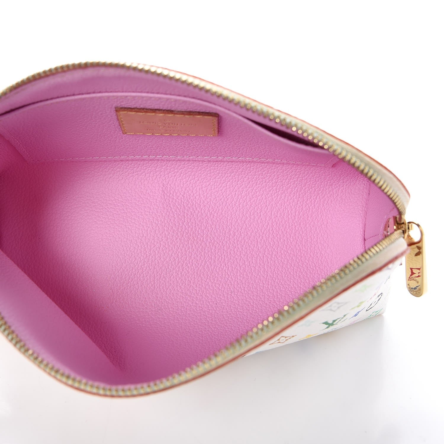 Louis Vuitton Monogram Multicolor Cosmetic Pouch White Litchi 5 of 9