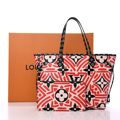 Louis Vuitton Monogram Giant Crafty Neverfull MM Creme Rouge Black 11 of 11