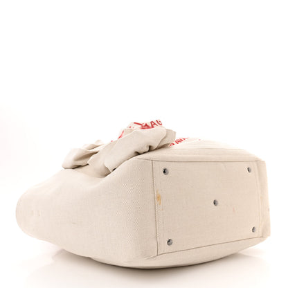 Valentino Garavani Canvas Large Atelier 09 Rose Blossom Edition Tote Bag Naturale 5 of 14