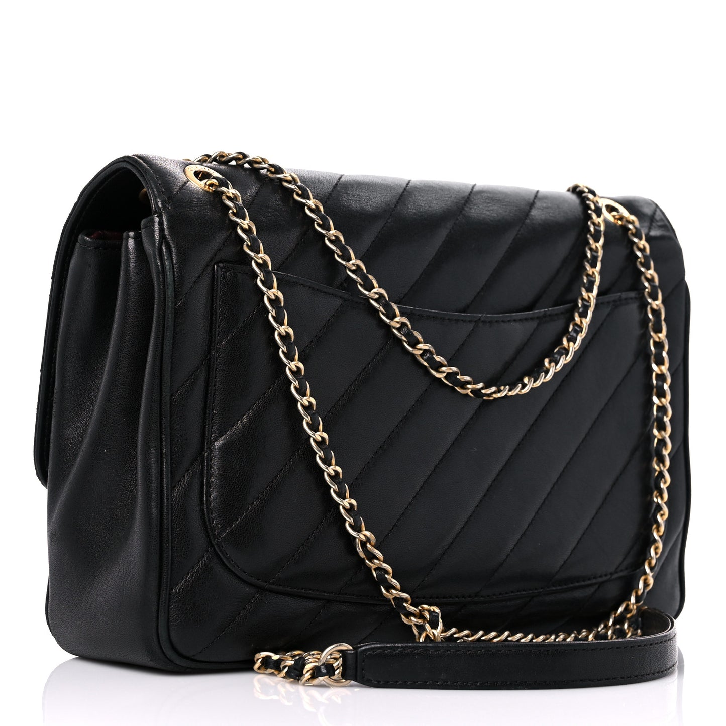 Lambskin Quilted Jumbo Coco Vintage Flap Black