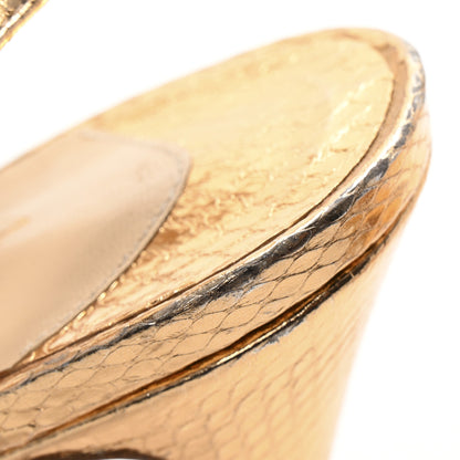 Christian Louboutin Ayers Metal Nodo 150 Pumps 36 Gold 8 of 12