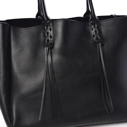 Lanvin Smooth Calfskin Small Fringe Shopper Tote Black 11 of 15