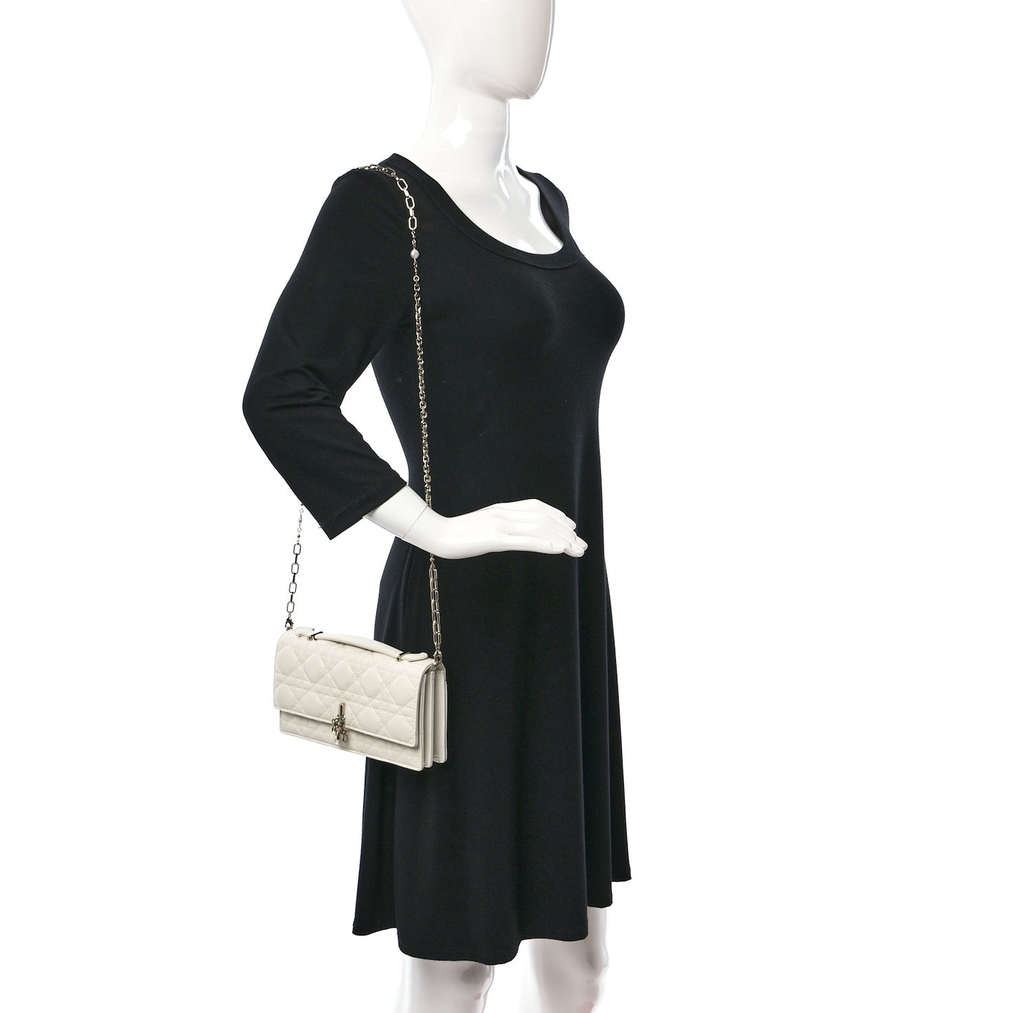 Lambskin Cannage Mini My Dior Bag Latte