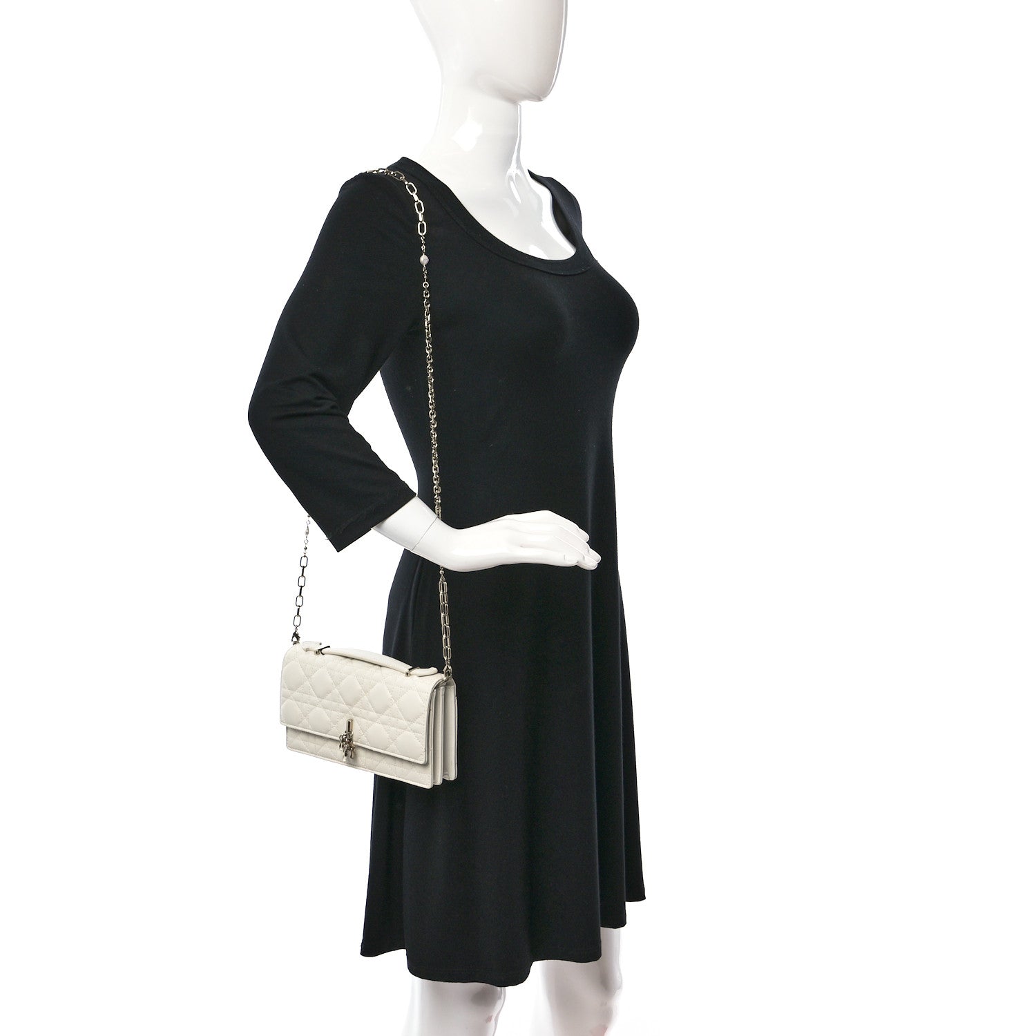 Christian Dior Lambskin Cannage Mini My Dior Bag Latte 3 of 12