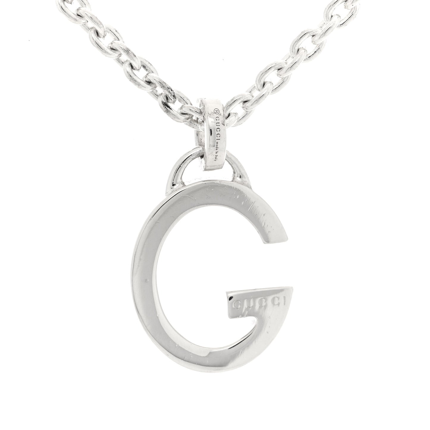 Sterling Silver G Pendant Necklace