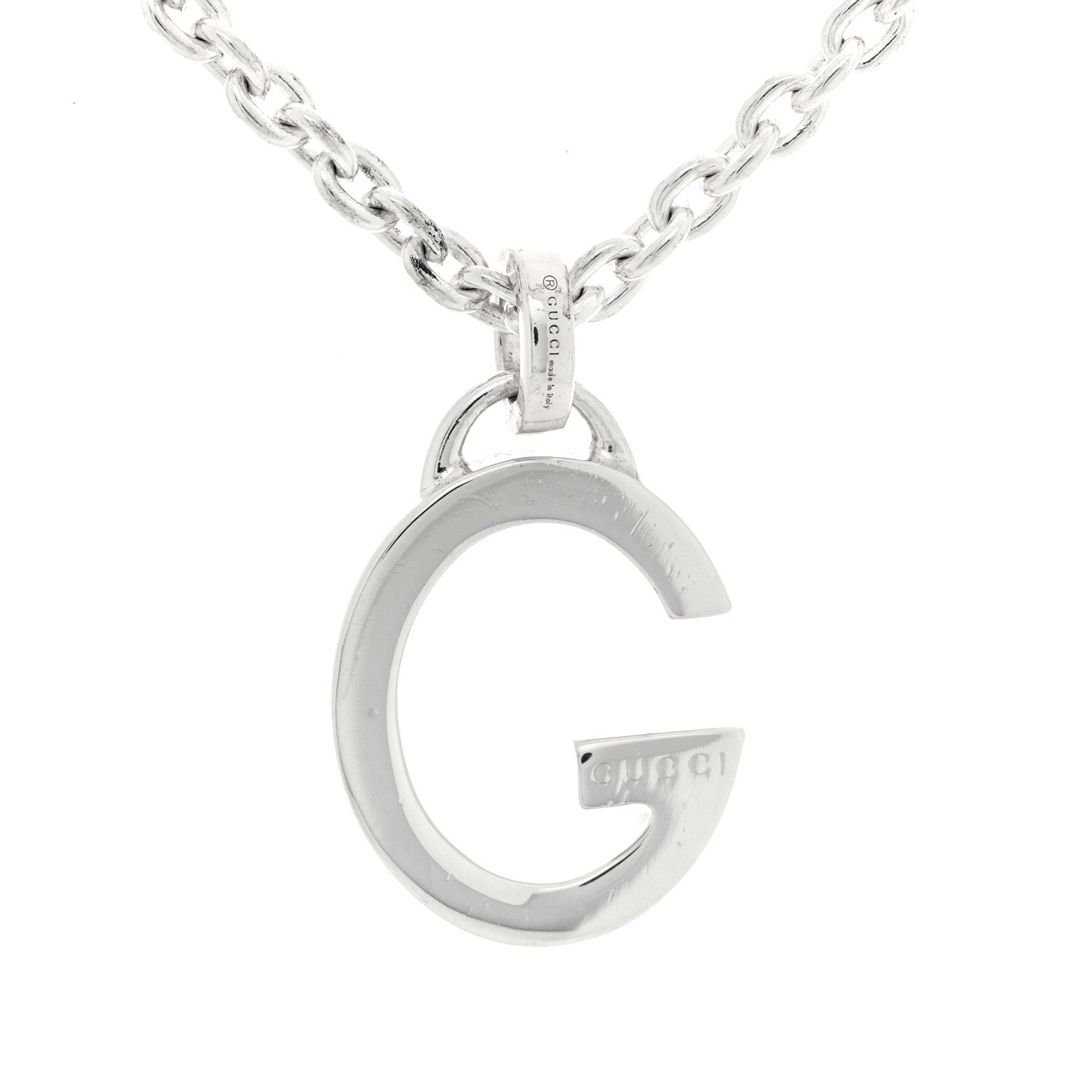 Gucci Sterling Silver G Pendant Necklace 4 of 6