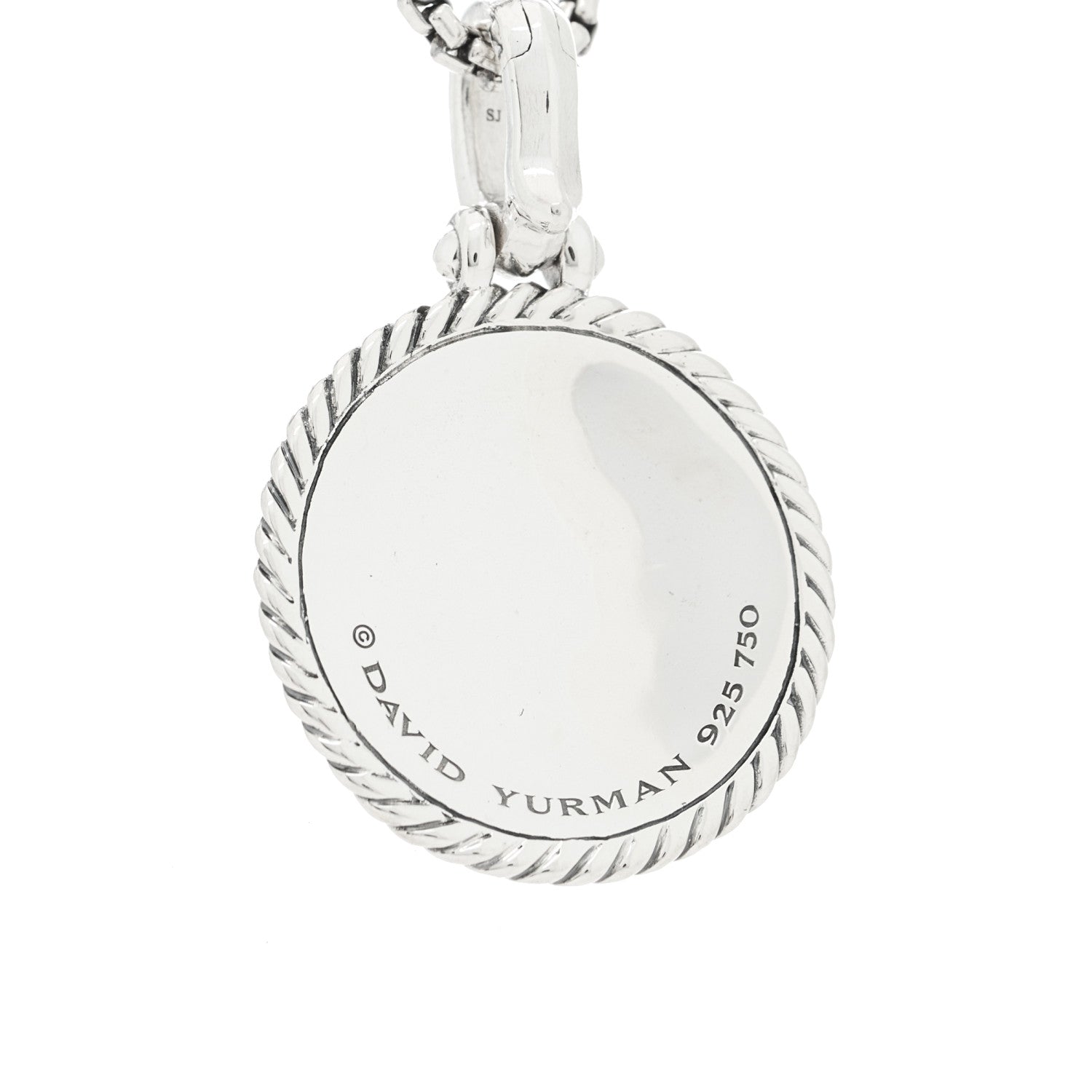 David Yurman Sterling Silver 18K Yellow Gold Diamond Moon and Star Amulet Pendant Necklace 6 of 6