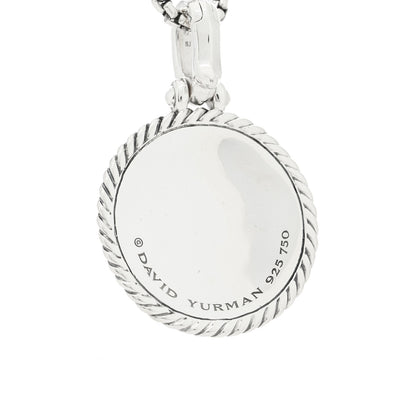 David Yurman Sterling Silver 18K Yellow Gold Diamond Moon and Star Amulet Pendant Necklace 6 of 6