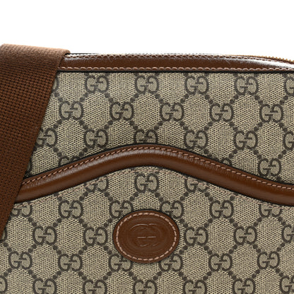 Gucci GG Supreme Monogram Azalea Calfskin Retro Interlocking G Messenger Shoulder Bag Beige Ebony Brown Sugar 7 of 9