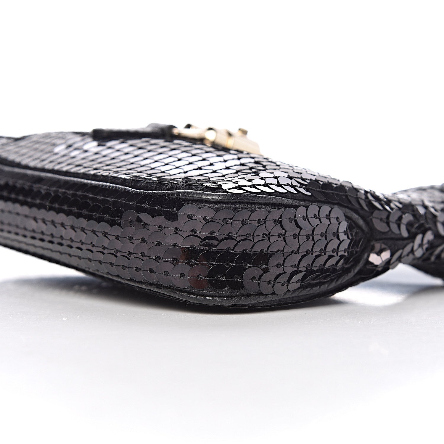 Gucci Sequin Lizard Jackie O Hobo Black 11 of 11