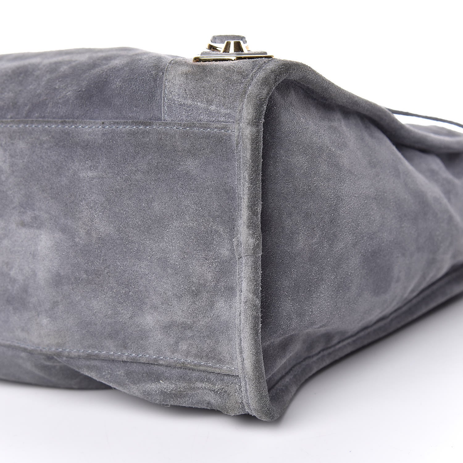Balenciaga Baby Daim Suede Gold Metallic Edge Hardware City Gris Plomb 10 of 10