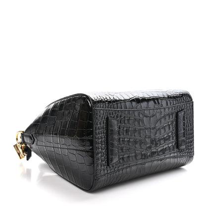 Givenchy Calfskin Crocodile Embossed Small Antigona Black 4 of 10