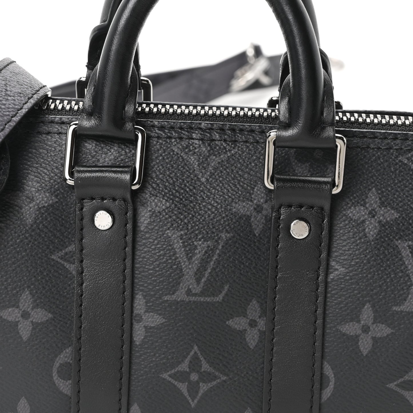 Reverse Monogram Eclipse Keepall XS Black