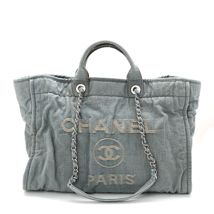 Chanel Denim Medium Deauville Tote Light Blue 1 of 11