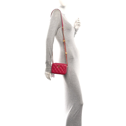 Chanel Caviar Quilted Twist Your Buttons Clutch With Chain Fuchsia 2 of 11