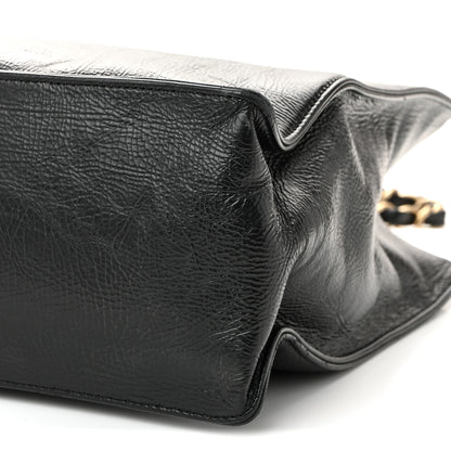 Chanel Shiny Aged Calfskin Shopping Bag Black 10 of 10