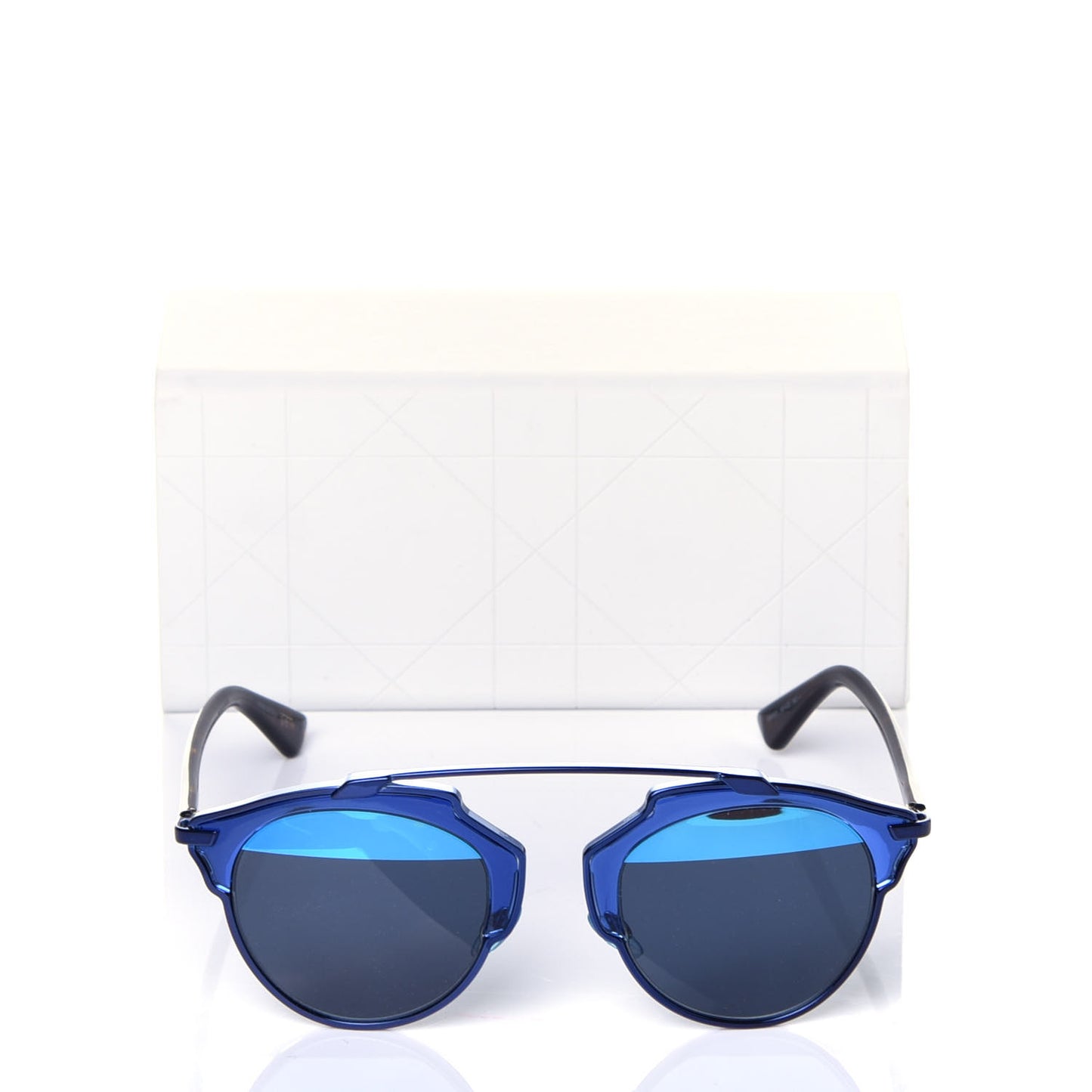 Mirrored So Real Sunglasses Blue Tortoise