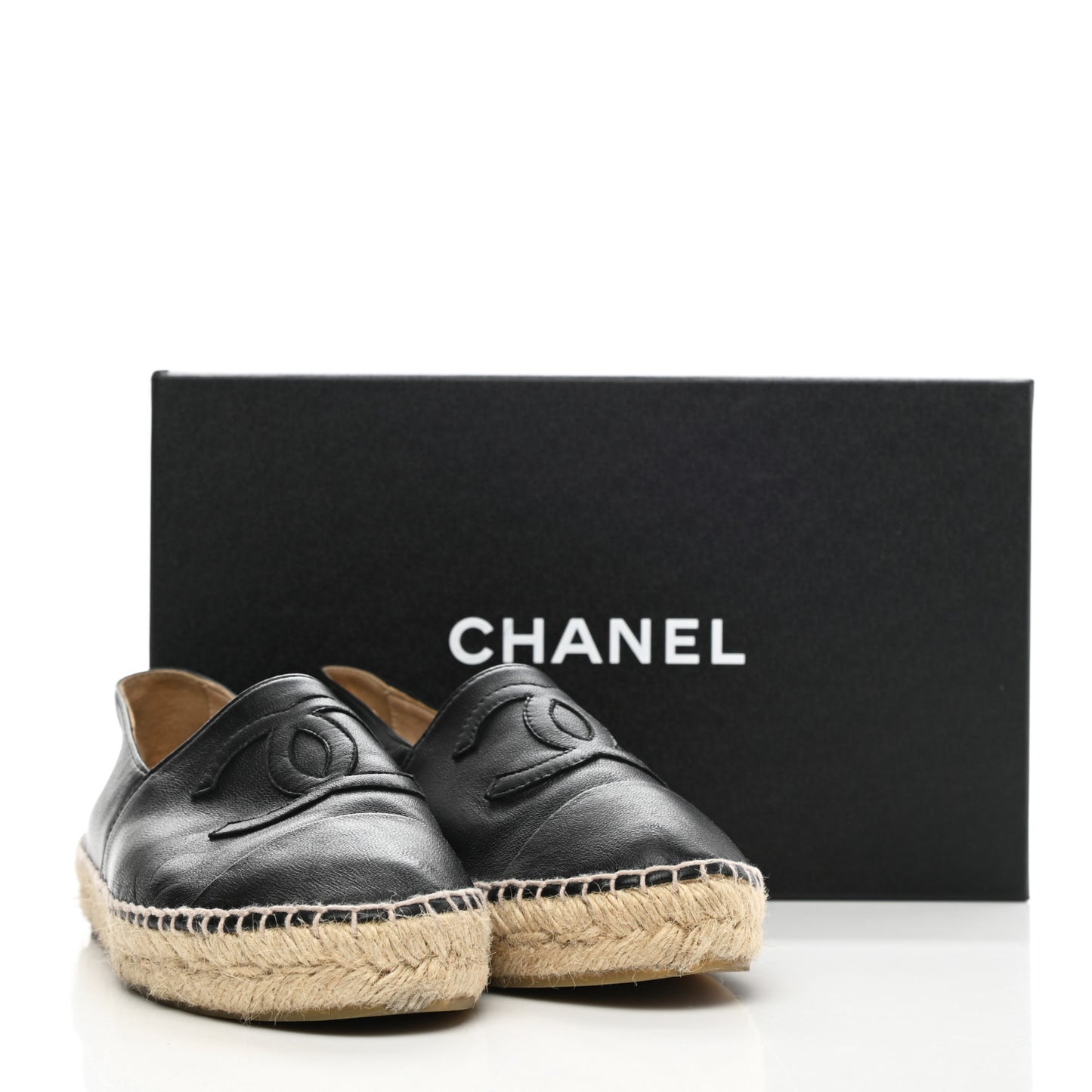 Lambskin CC Espadrilles 38 Black