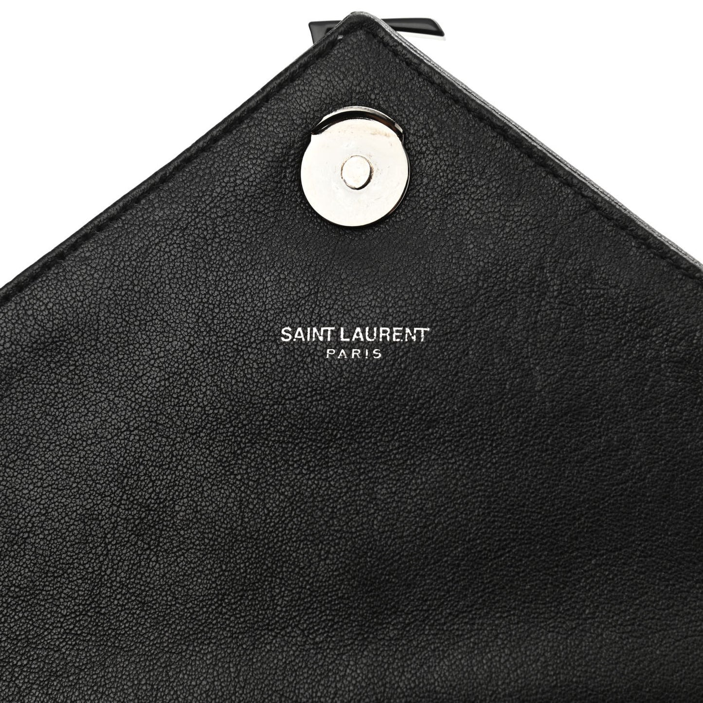 Sheepskin Matelasse Chevron Monogram Monochrome Large College Satchel Black