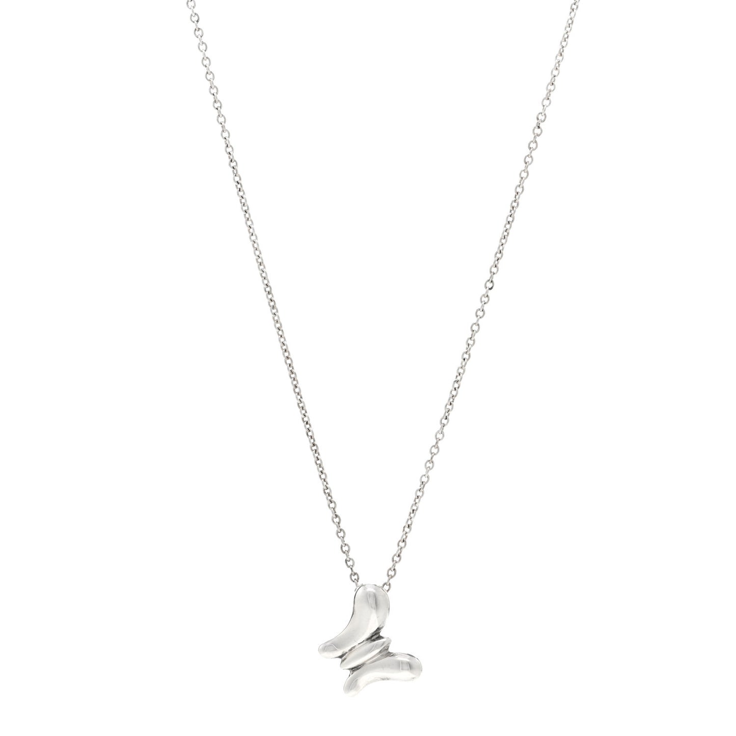 Sterling Silver Elsa Peretti Butterfly Pendant Necklace