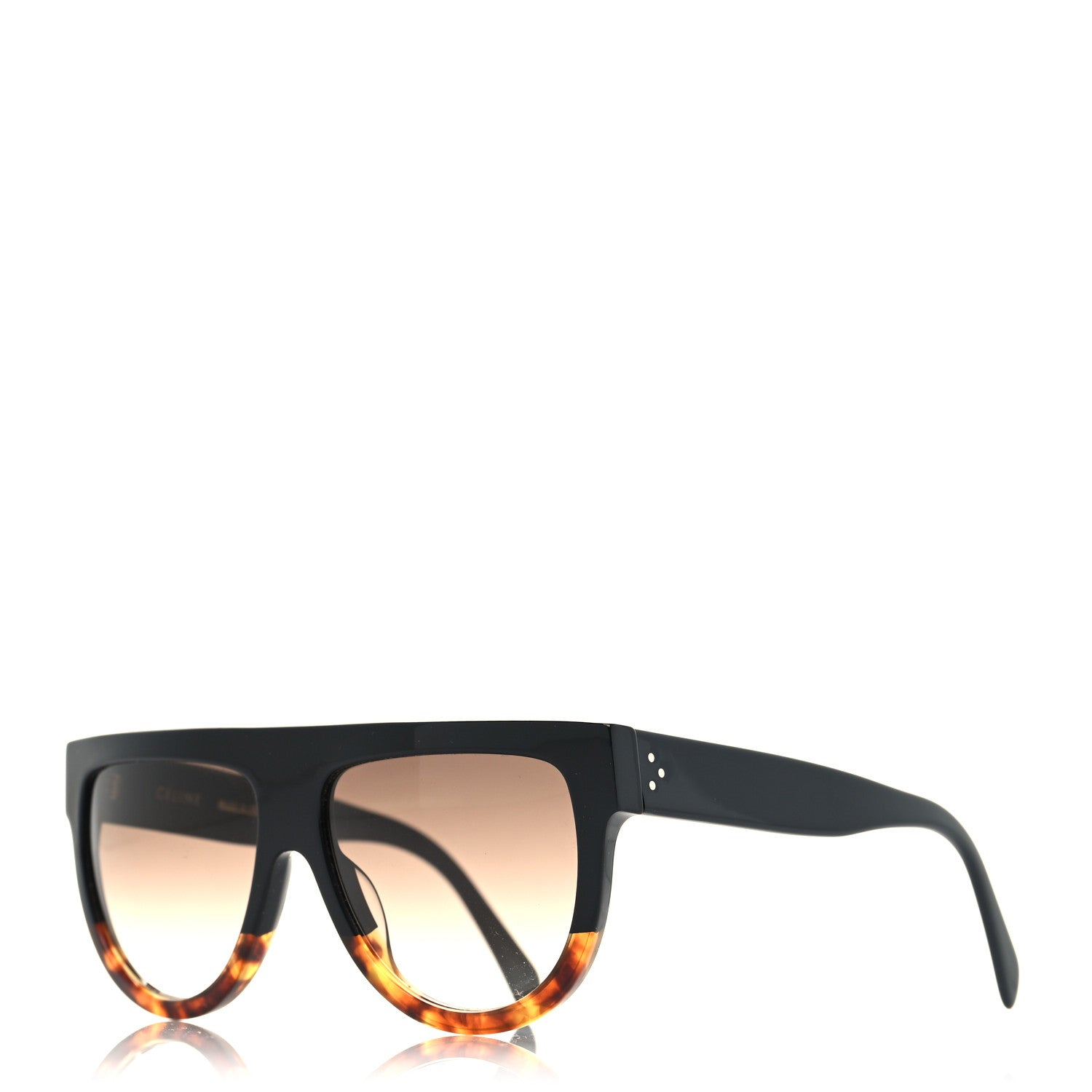 Celine Shadow Sunglasses CL 41026/S Black Havana 1 of 7