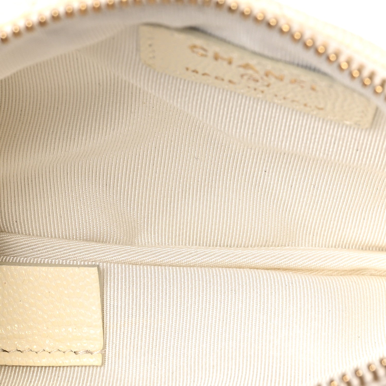 Chanel Caviar Quilted Small Cosmetic Case White 5 of 7