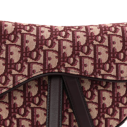 Christian Dior Oblique Saddle Bag Burgundy 8 of 10