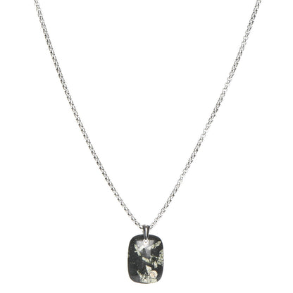 David Yurman Sterling Silver 25mm Exotic Stone Tablet Necklace 1 of 6