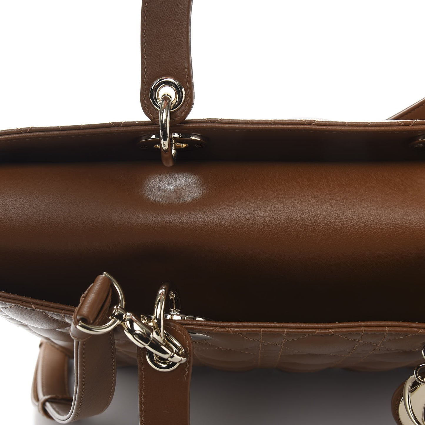 Lambskin Cannage Large Lady Dior Tan