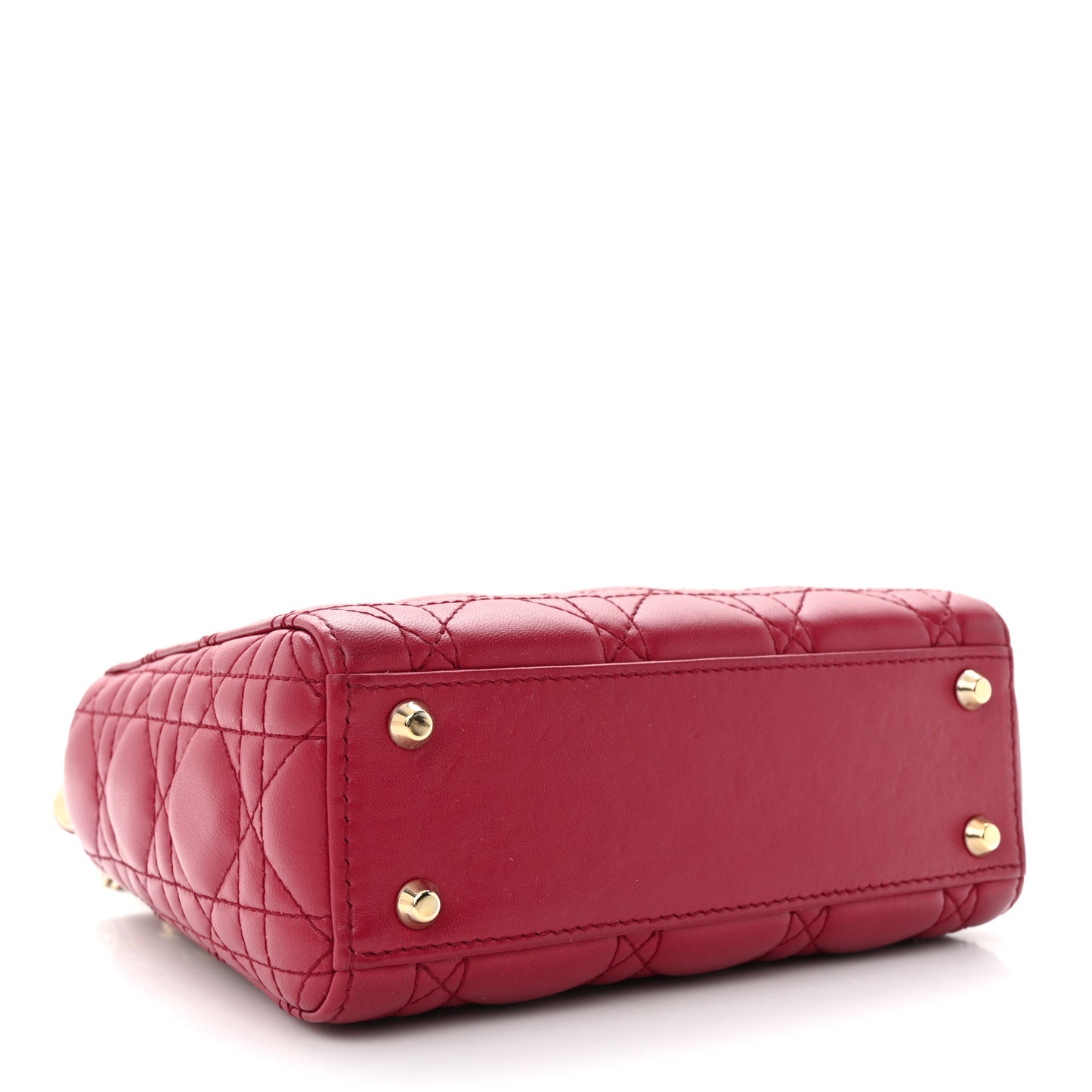 Lambskin Cannage Mini Lady Dior Red