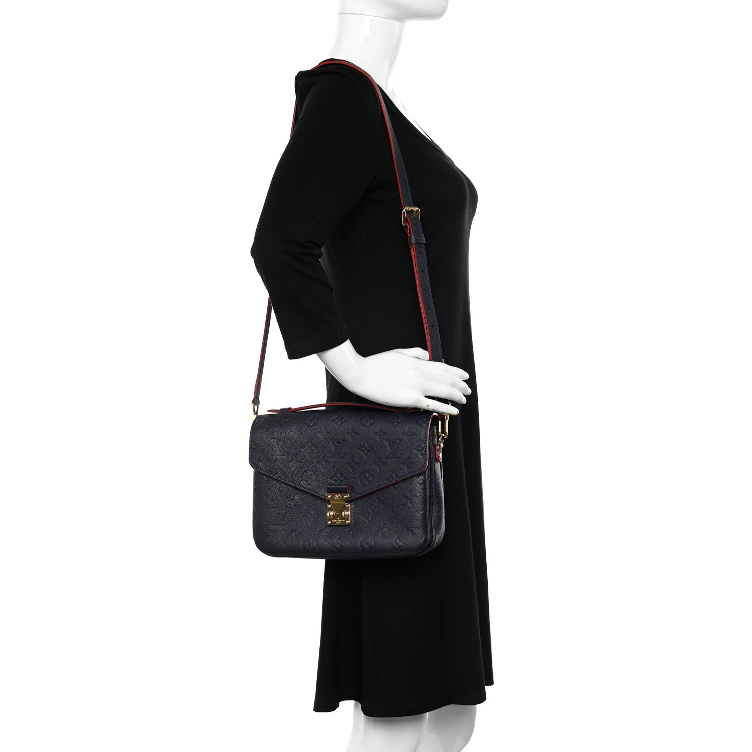 Louis Vuitton Empreinte Pochette Metis Marine Rouge 2 of 11