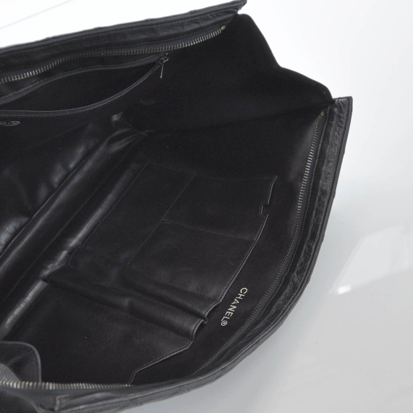 Lambskin Oversized Clutch Black
