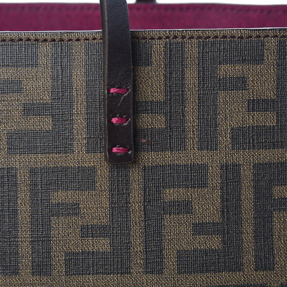 Fendi Zucca Spalmati Small Roll Tote Tobacco Fuxia 13 of 13