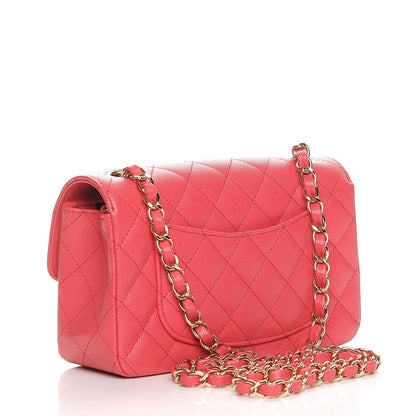 Chanel Caviar Quilted Mini Rectangular Flap Dark Pink 3 of 8