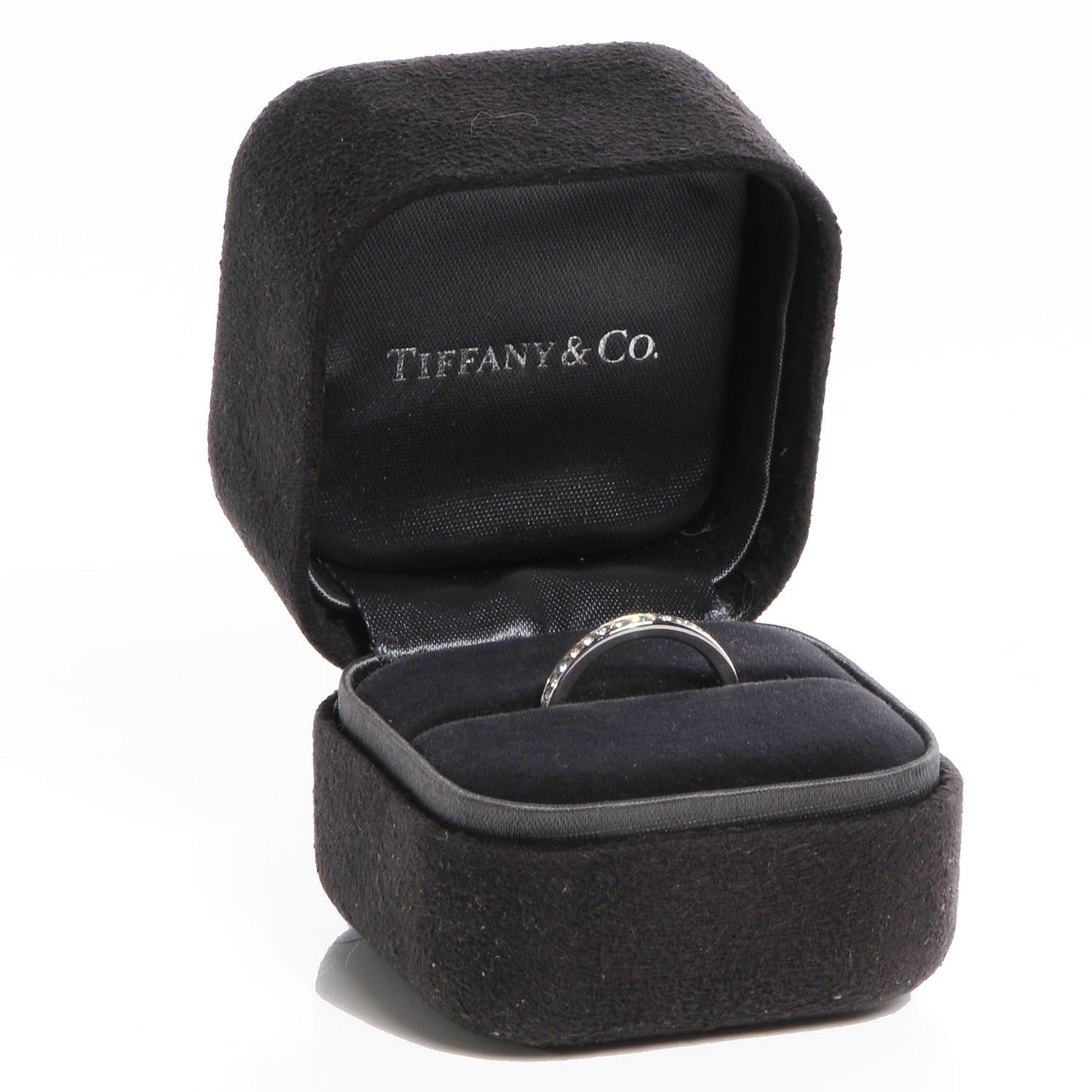 Tiffany Platinum Diamond 2mm Wedding Band Ring 4.5 6 of 6