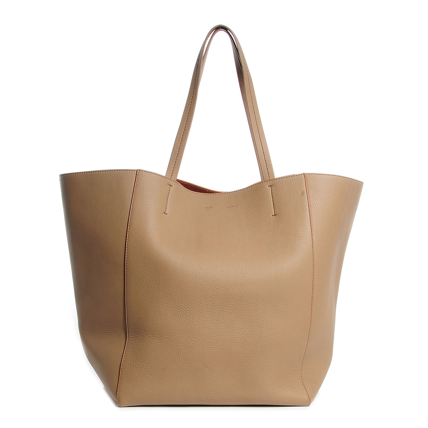 Calfskin Medium Horizontal Cabas Phantom Light Khaki