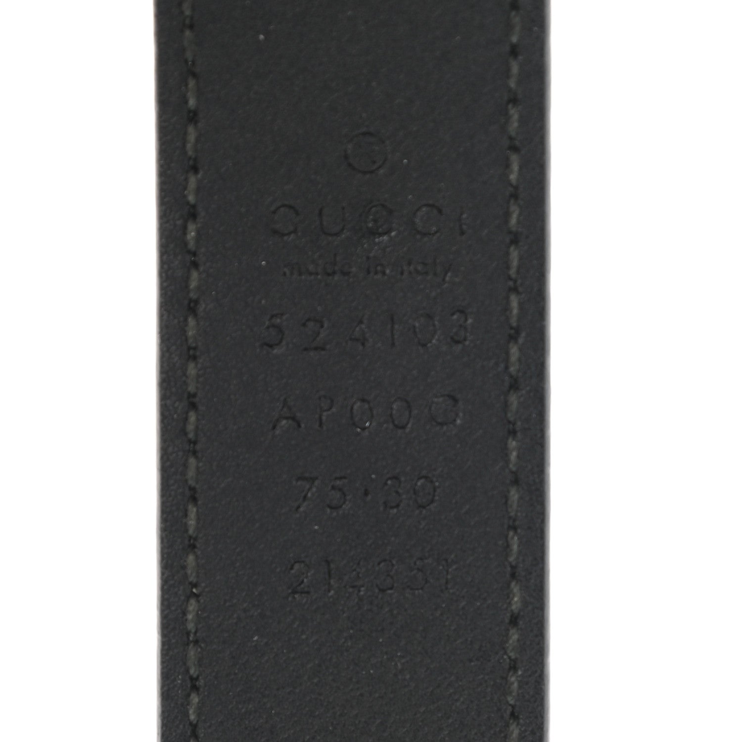 Gucci Moon Calfskin Torchon Double G 25mm Belt 75 30 Black 3 of 6