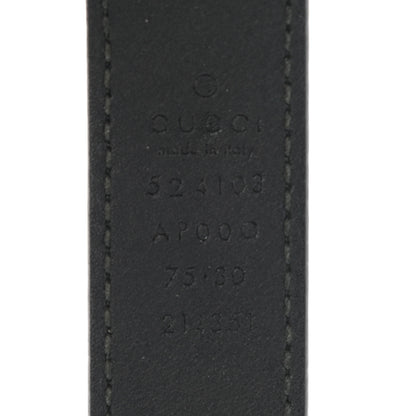 Gucci Moon Calfskin Torchon Double G 25mm Belt 75 30 Black 3 of 6