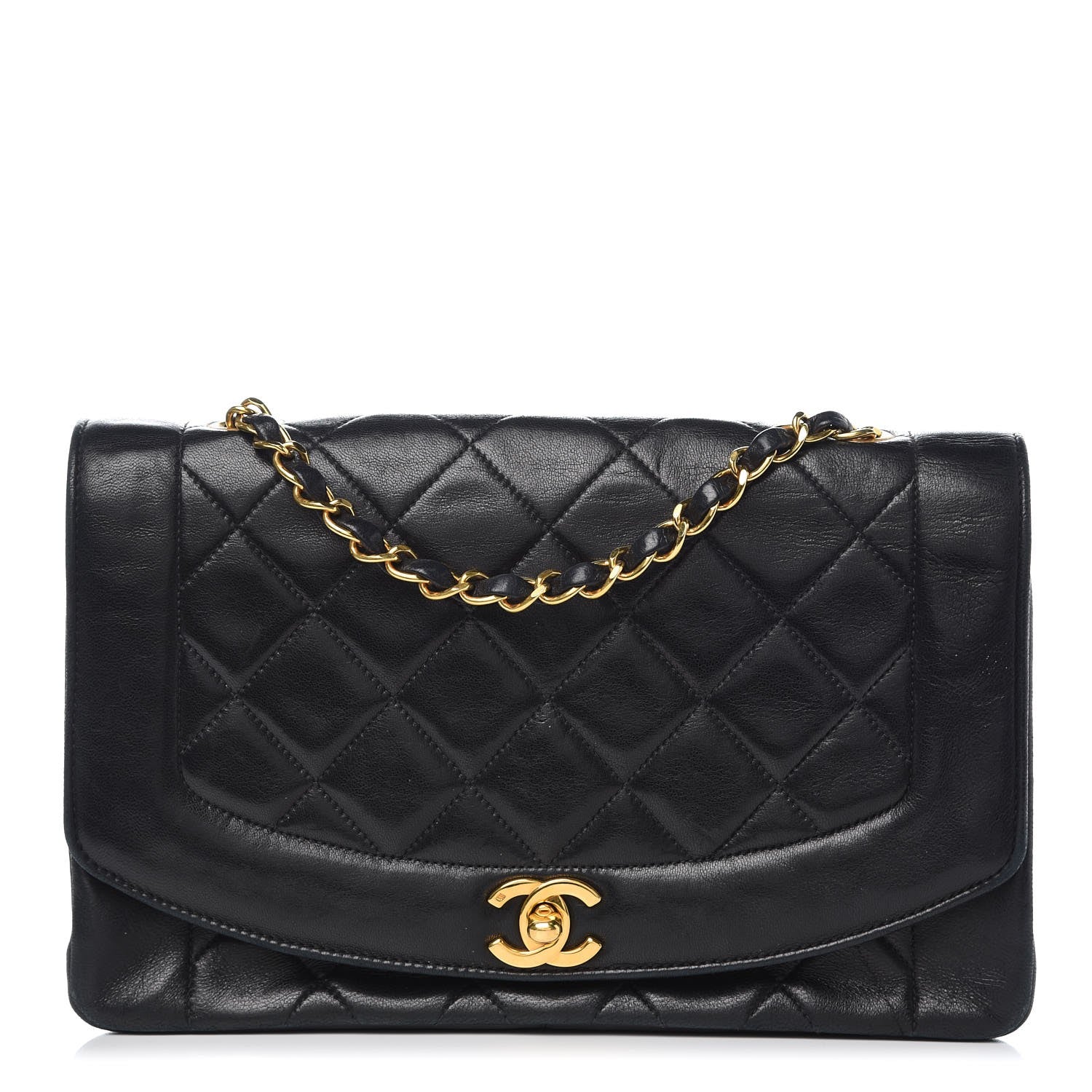 Chanel Lambskin Quilted Medium Single Flap Black 1 of 11