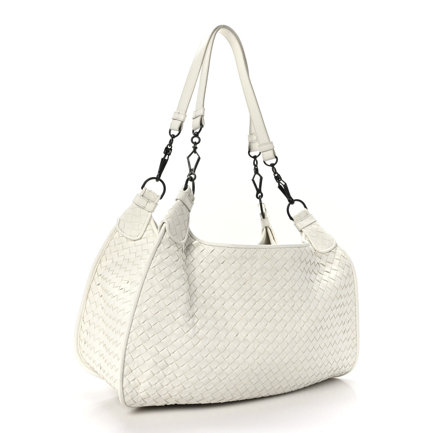 Bottega Veneta Nappa Intrecciato Hobo White 3 of 11