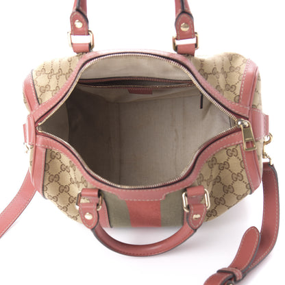 Gucci Monogram Vintage Web Medium Boston Pink 5 of 11