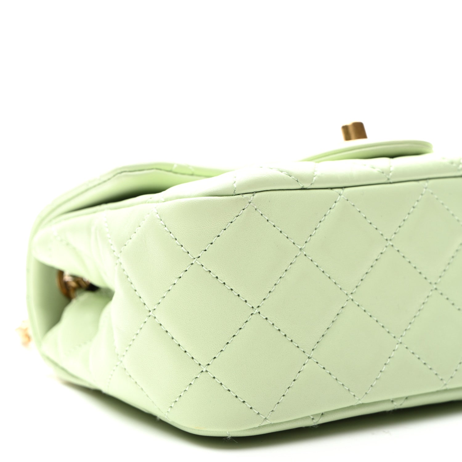 Chanel Lambskin Quilted Mini Pearl Crush Flap Light Green 8 of 10