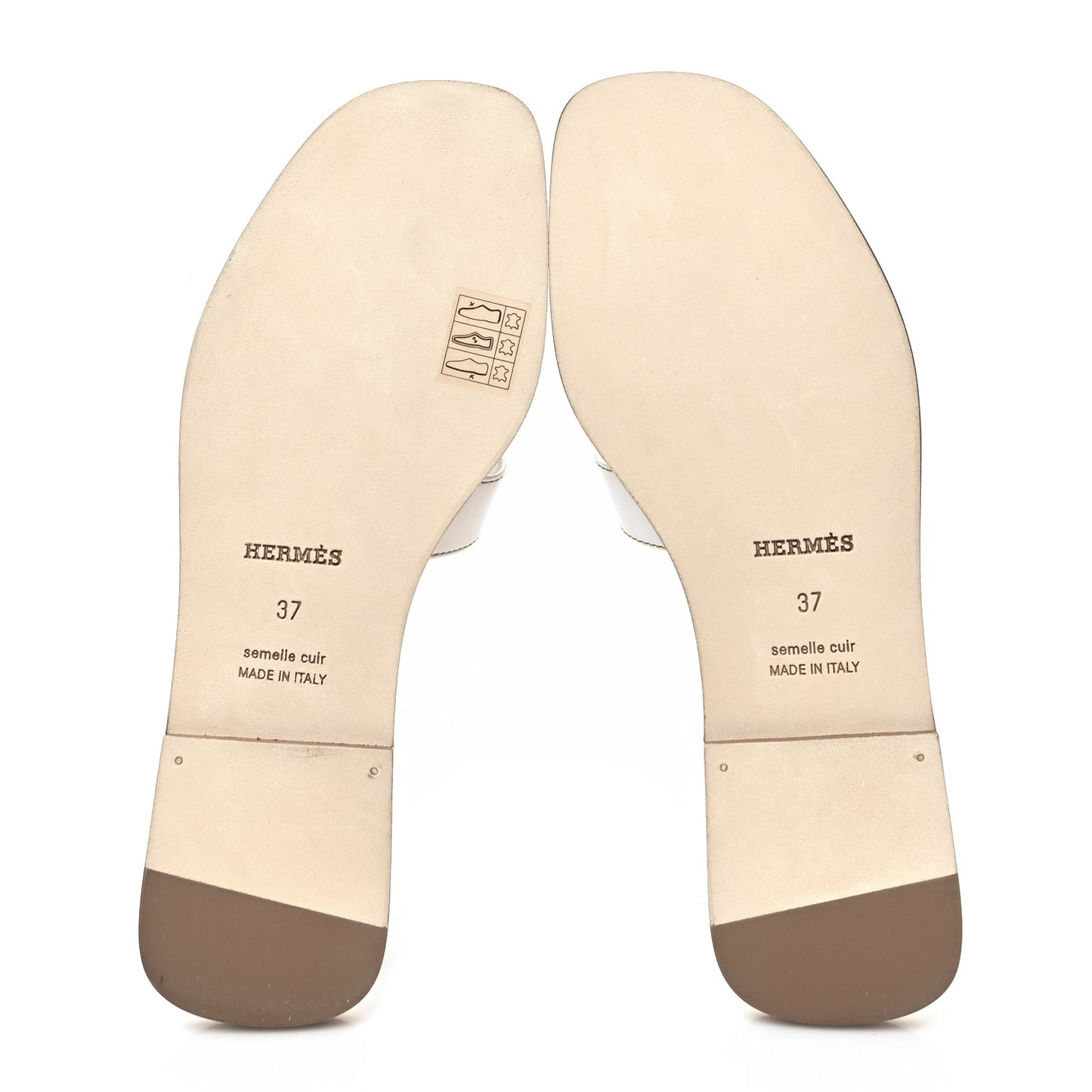 Box Calfskin Oran Sandals 37 White