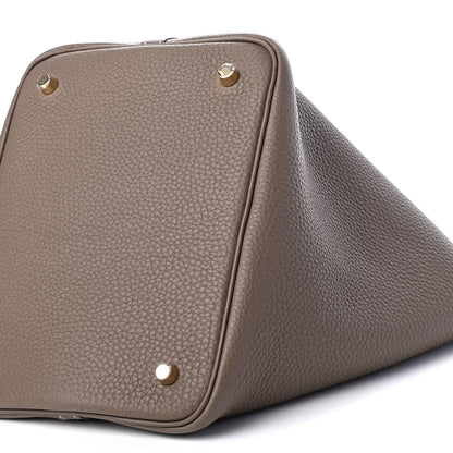 Hermes Taurillon Clemence Picotin Lock 22 MM Etoupe 9 of 9