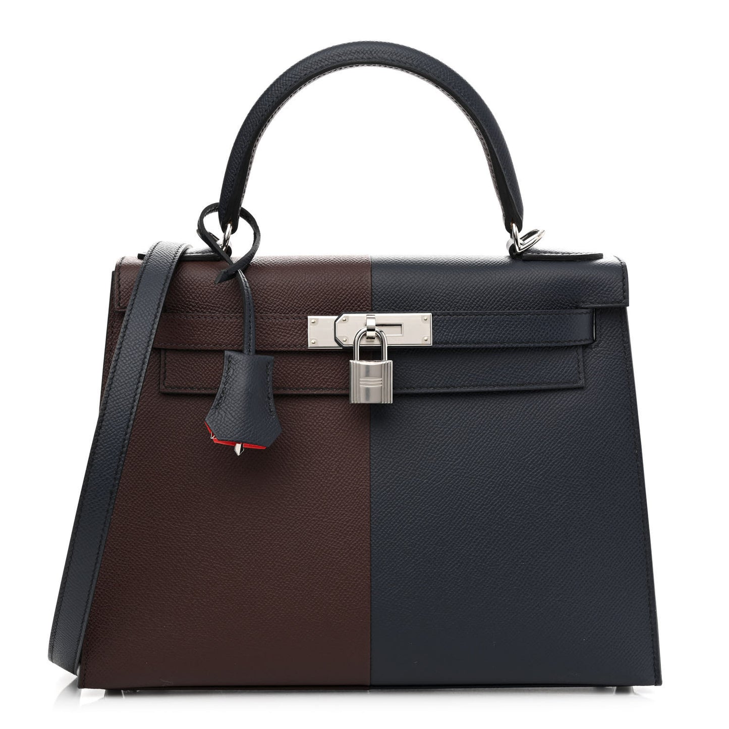 Epsom Casaque Kelly Sellier 28 Rouge Sellier Bleu Indigo Rose Texas