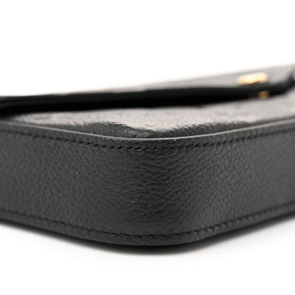 Louis Vuitton Empreinte Pochette Felicie Chain Wallet Black 9 of 11